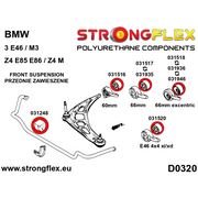 STRONGFLEX Silentbloc excentrique oreille de triangle 66mm E46