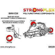 STRONGFLEX Silentbloc nez de pont 188mm E36